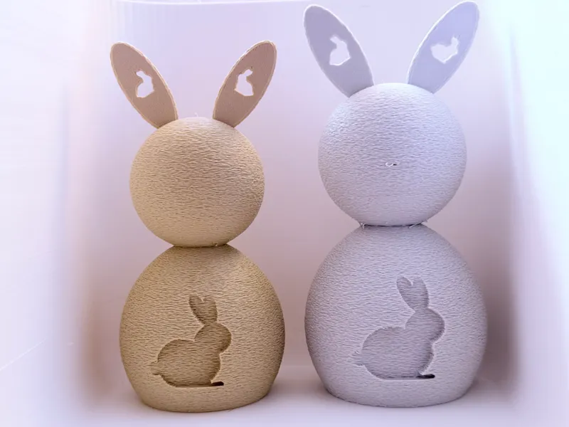 Minimalist Easter Bunny Decoration – Fuzzy Skin