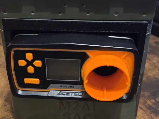 Chronograph surround for Ammo tin