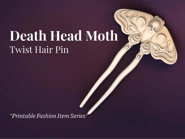 Death Head Moth - Twist Hairpin