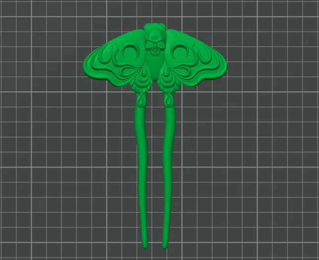 Death Head Moth - Twist Hairpin view 4