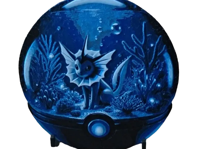 Aquali dans sa pokeball 