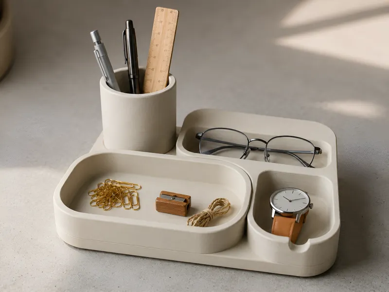 Japandi Desk Organizer - Minimalist 