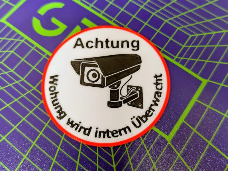 Überwachungskamera Schild 