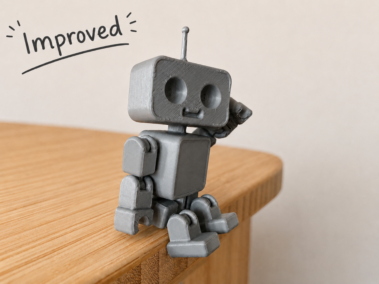 Cute Articulated Robot Print-in-Place V2