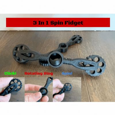 3 in 1 Spin Fidget (Print in Place)