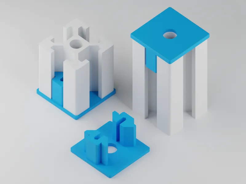 2020 Extrusion – End Cap with Pass-Through