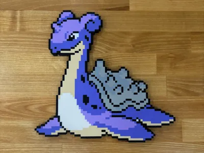 Shiny Lapras Pixel Art