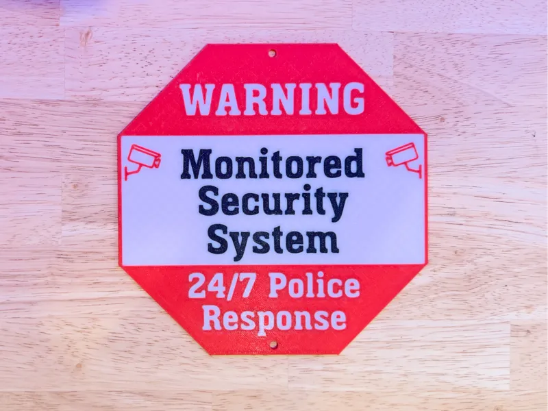 Home Security Sign