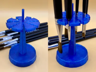 Brush holder designed for miniature coloring