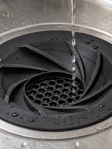 Letrero o emblema decorativo: Customizable Swirl Sink Filter — vista de referencia 2