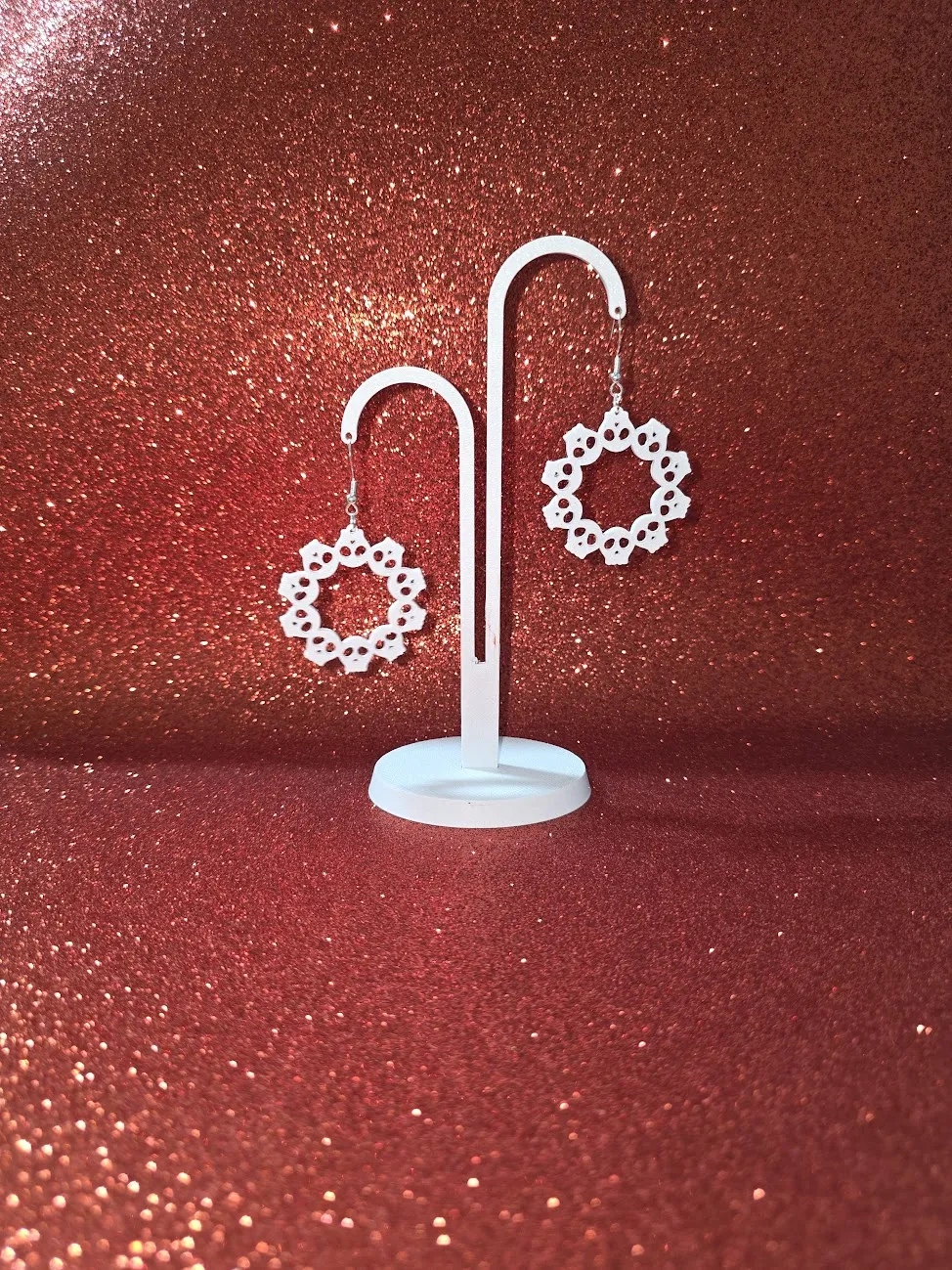 Circle of skulls earrings view 3