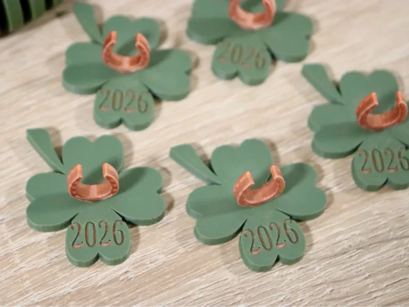 Lucky Clover with Horseshoe 2026 New Year's Eve