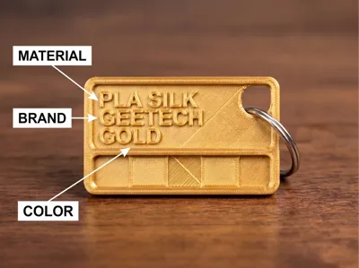 Filament Color Sample Tag