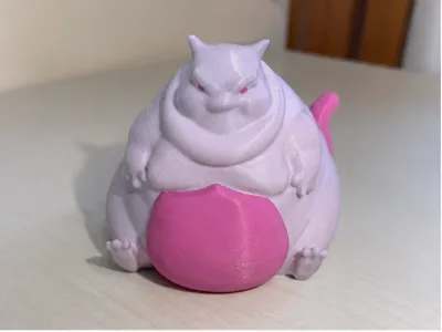Chonky Mewtwo Pokemon Collectible