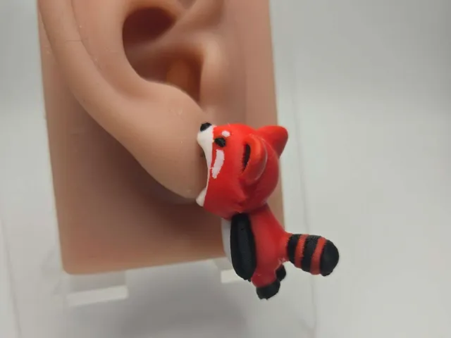 Red Panda Chomper Earrings