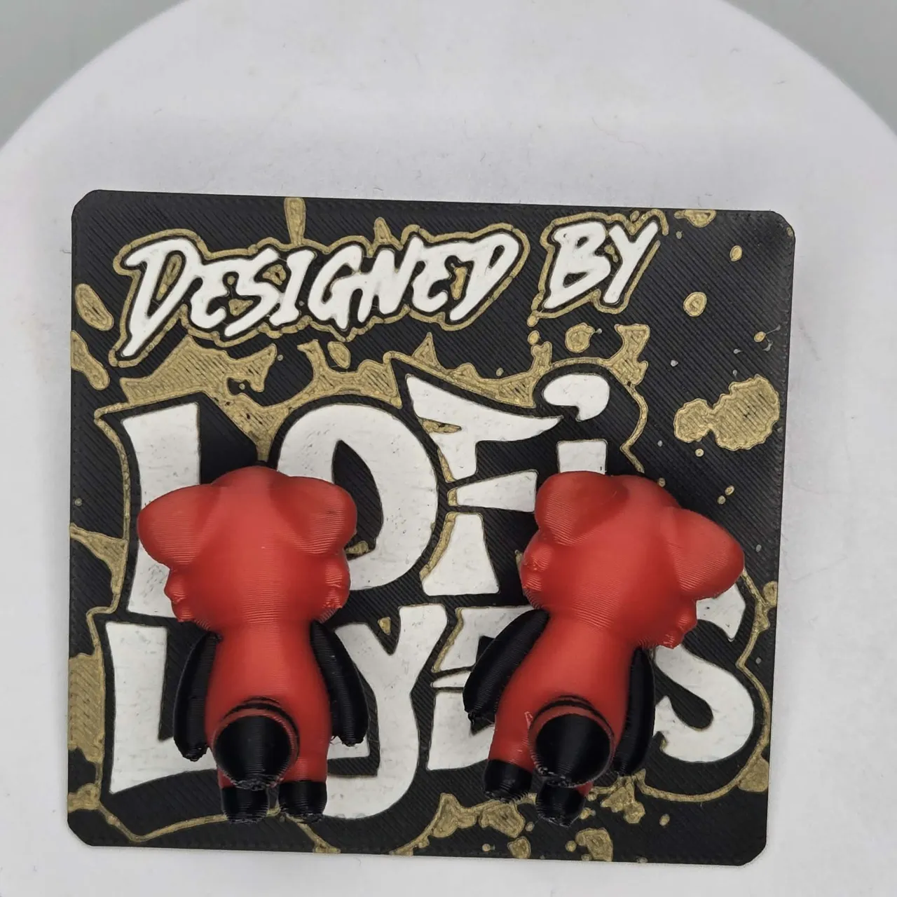Red Panda Chomper Earrings view 2