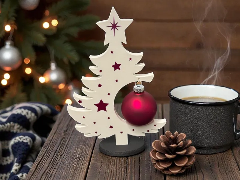 Weihnachtsbaum Aufsteller 3D Tischdeko Adventszeit
