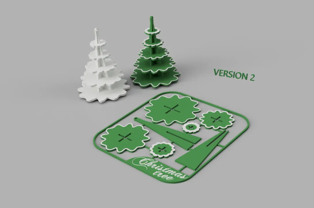 Christmas tree kitcard by HG_Design MakerWorld: Download Free 3D Models - 3D model önizlemesi