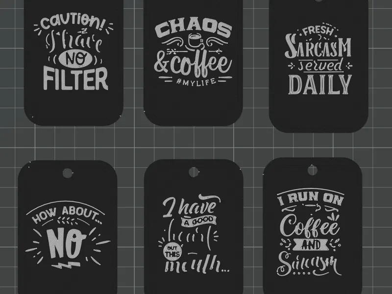 Sarcastic tag Bundle 2 – Set of 6 Signs