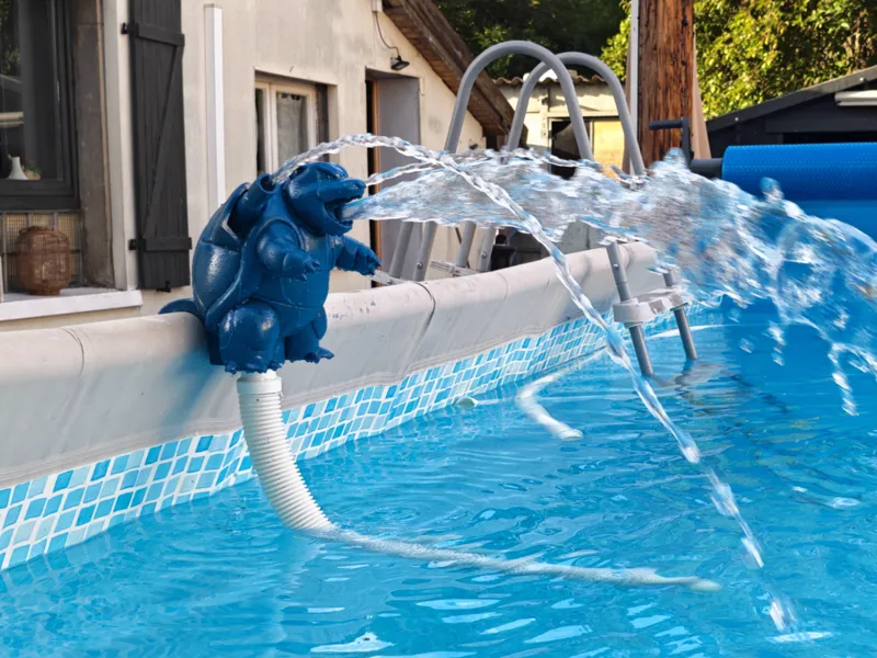 Blastoise Water Fountain jet for tubular Pools