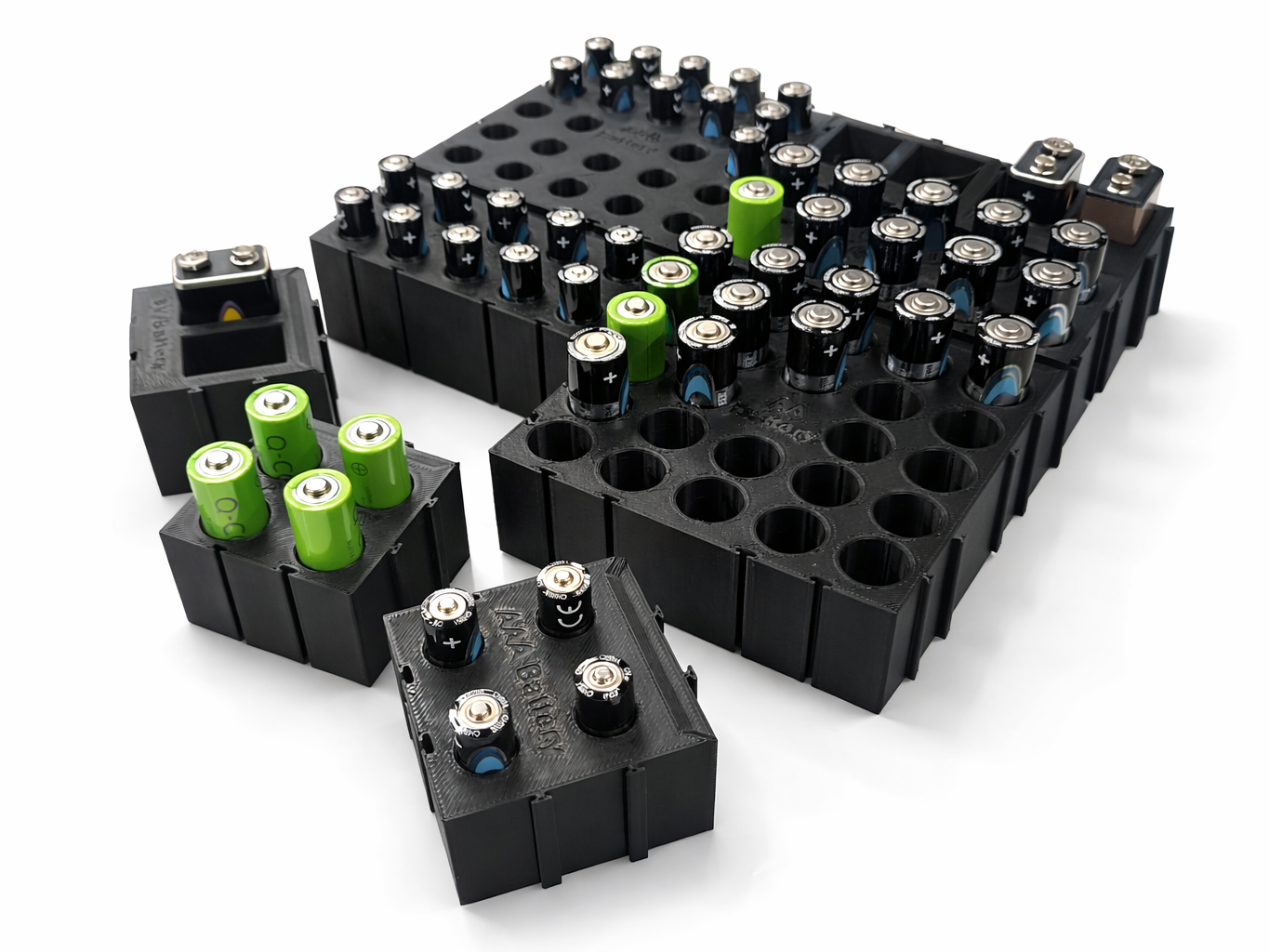 Modular Battery Organizer System (AA / AAA / 9V)