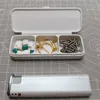 Pill box, jewelry, small parts box Plate 1 portable, Plate 2 short double row, Plate 3 tall double row, Plate 4 double plate multi-color lid