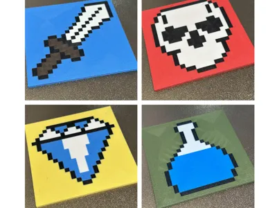 Retro 8-Bit Gamer Coaster Set 
