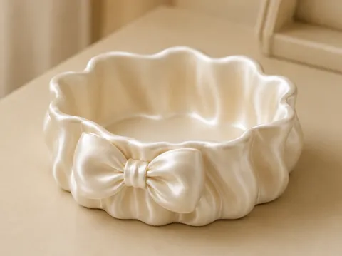 Modelo para impresión 3D: 软褶蝴蝶结首饰盘 — referencia de MakerWorld