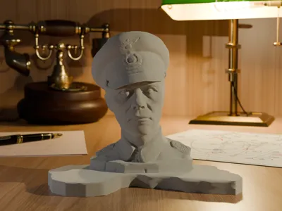 Erwin Rommel bust by Scr4tch - MakerWorld