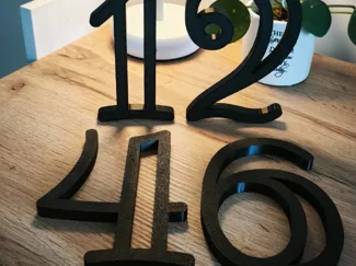 Modern Minimalist House Numbers 0–9 