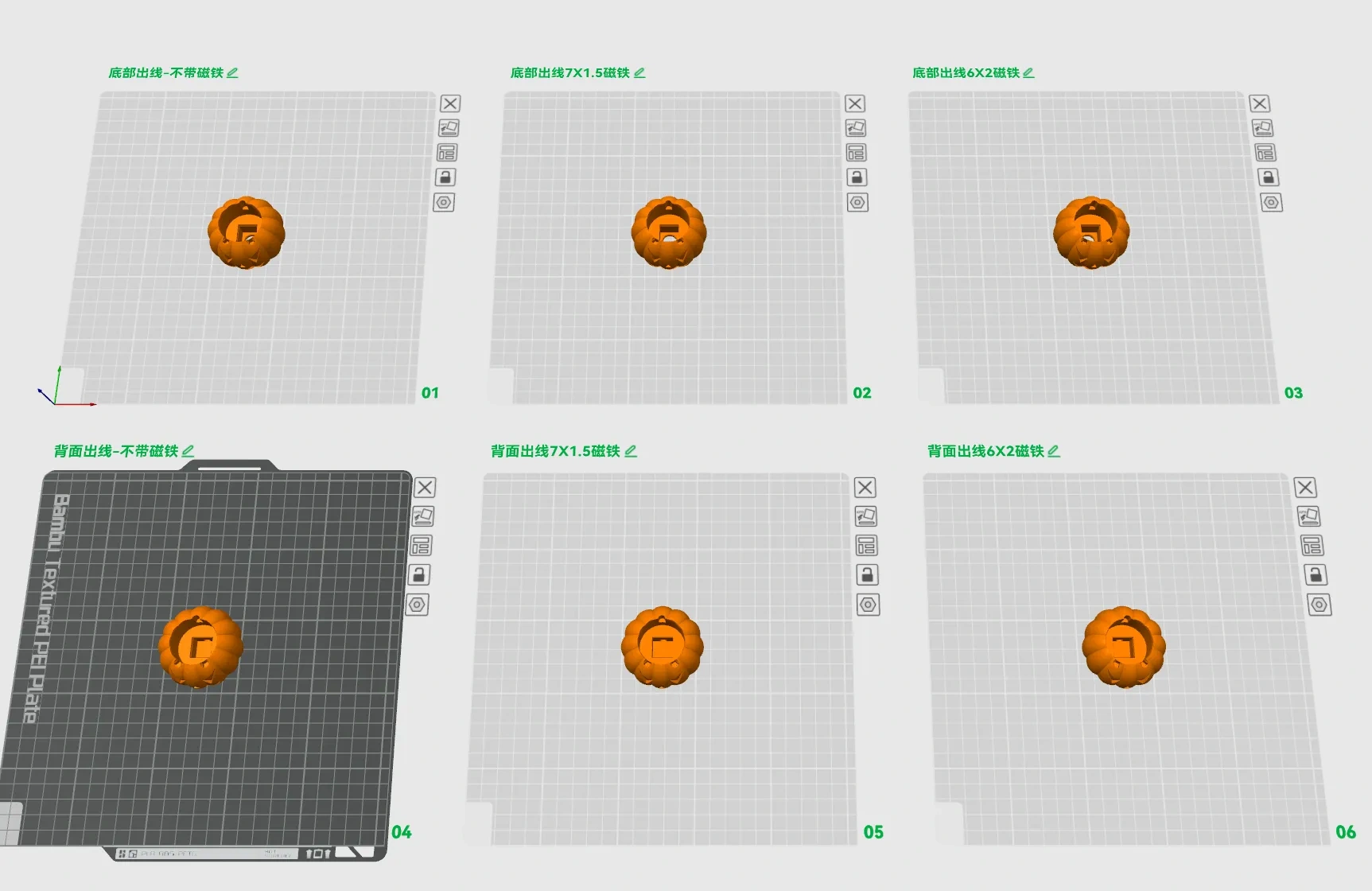 Miniatura 6 do modelo 3D 万圣节解压南瓜猫猫(3D打印轴体，也可以装键盘轴)