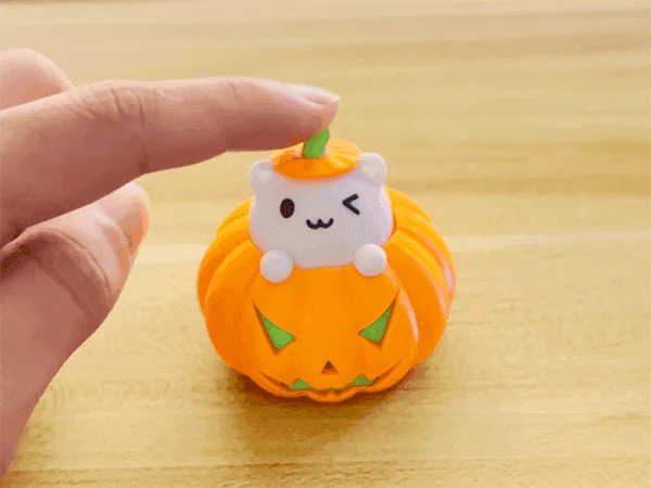 万圣节解压南瓜猫猫(3D打印轴体，也可以装键盘轴) view 4