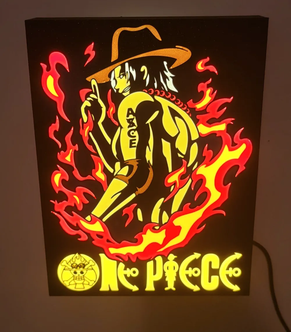 Ace One Piece LED Lightbox by Ronzoguy - MakerWorld