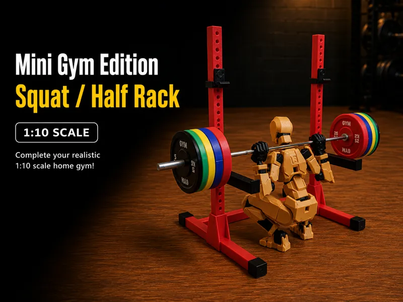 Squat / Half Rack - Mini Gym Edition (1:10 Scale)