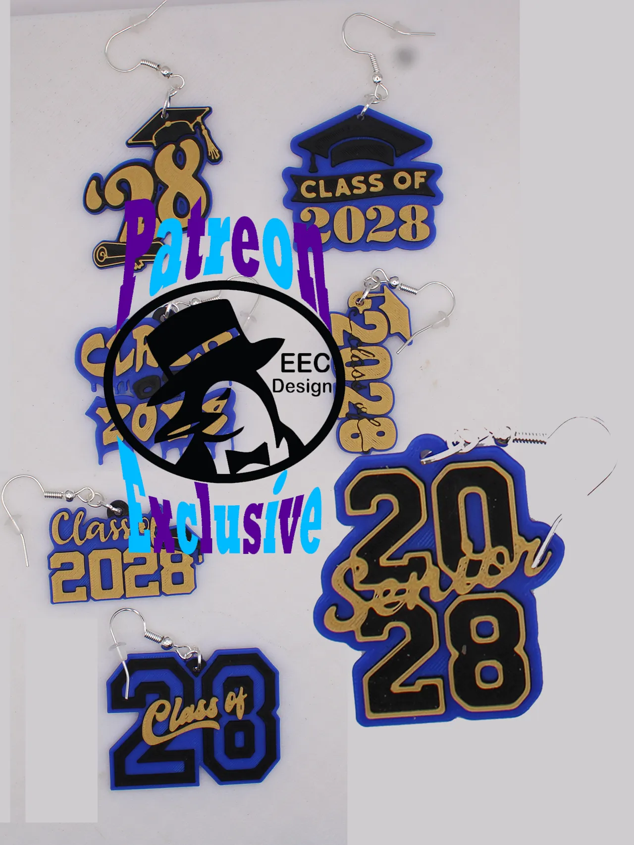2028 Graduation Earrings view 2