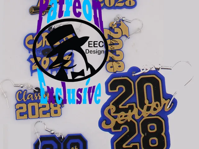 2028 Graduation Earrings