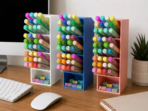 Organizador: Organizador escritorio lapices maquillaje — referencia de MakerWorld