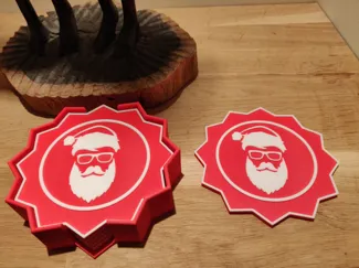 Sous bocks de Noël - hipster santa claus !