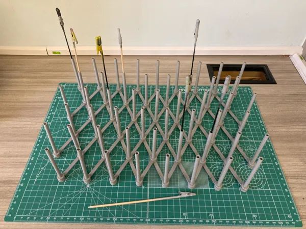 Support pliable à 51 pinces pour séchage peinture