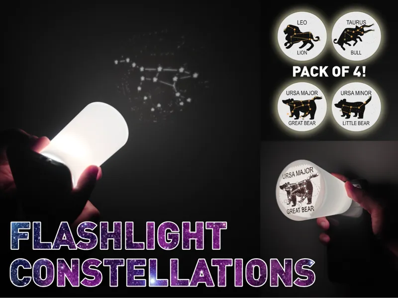 Starry sky projectors for (mobile) flashlight