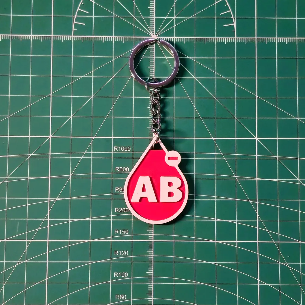 Blood type NFC key chain - Free 3D Print Model - MakerWorld