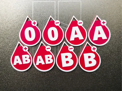 Blood type NFC key chain