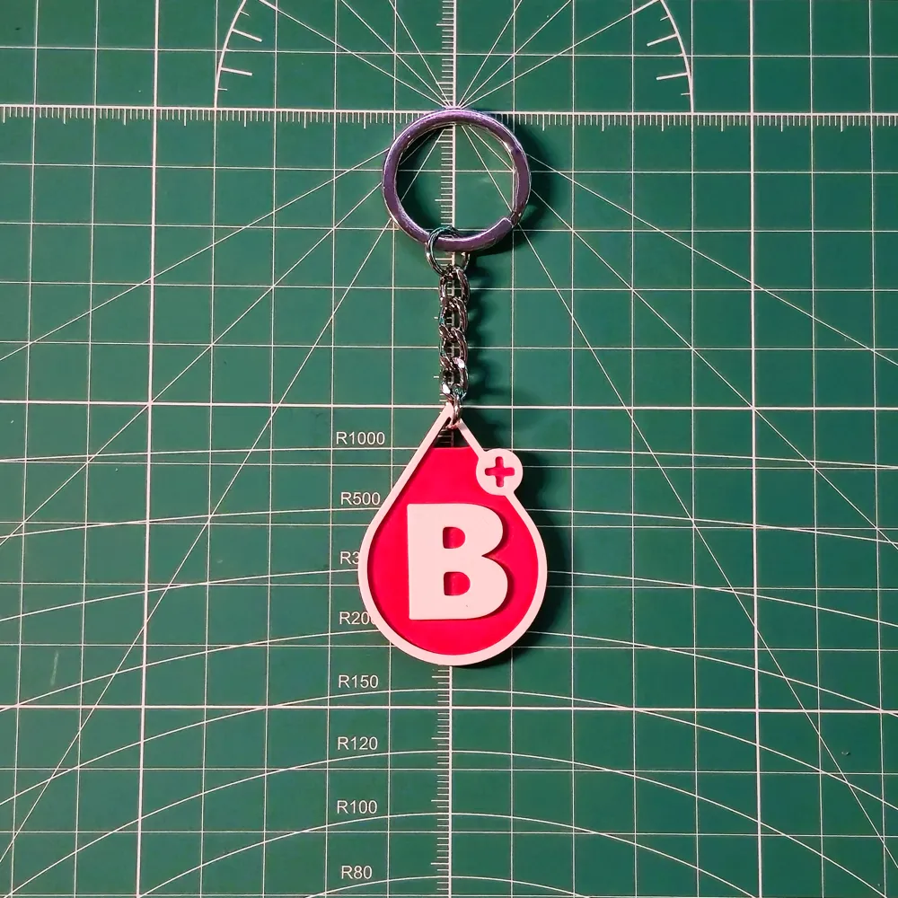 Blood type NFC key chain - Free 3D Print Model - MakerWorld