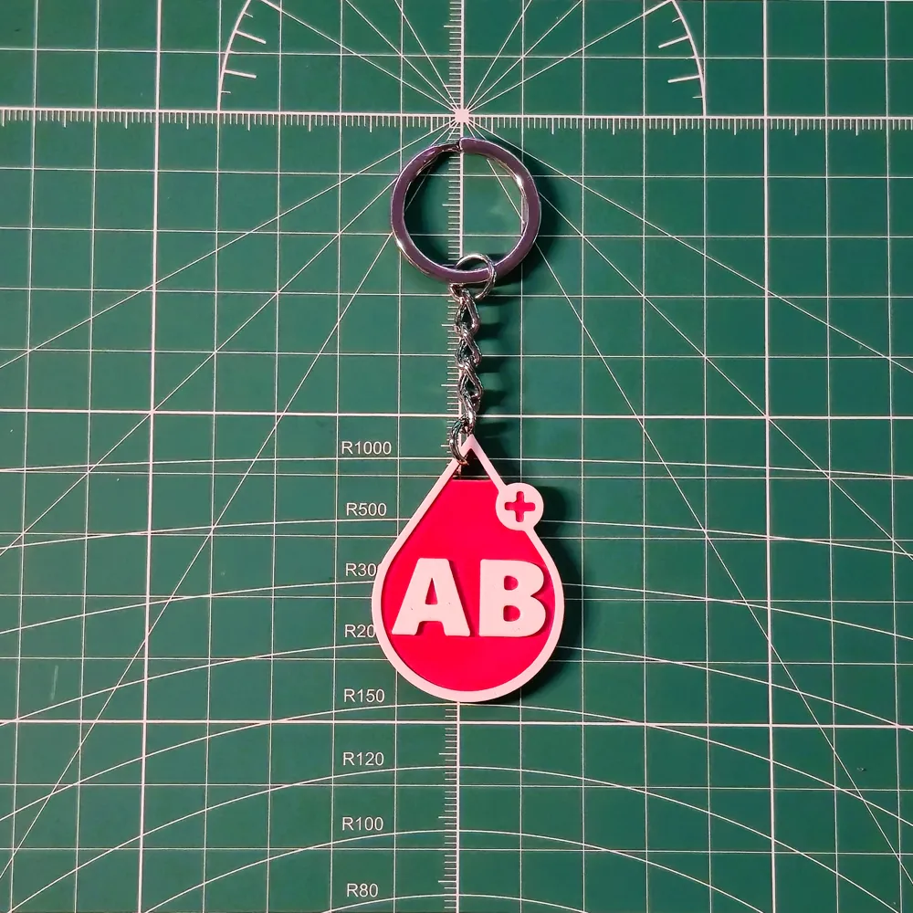 Blood type NFC key chain - Free 3D Print Model - MakerWorld