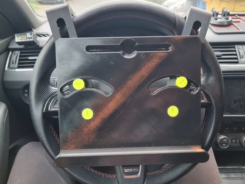 Tablet holder | On the steering wheel