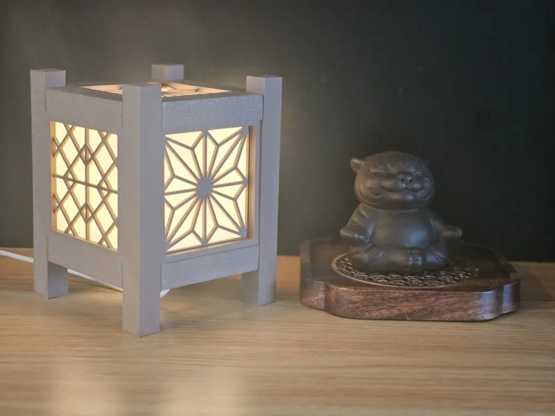 Short Kumiko Desk Lamp
