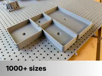 A few test trays, 20mm and 40mm heights only
