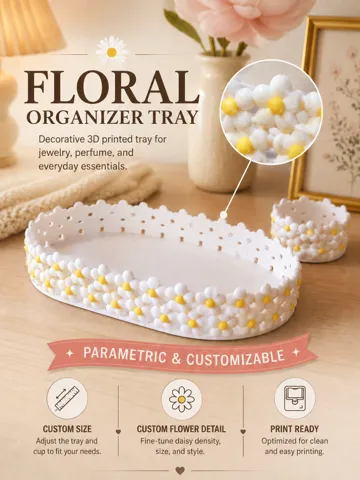 Bandeja organizadora: Customizable Flower Tray Generator — vista de referencia 2