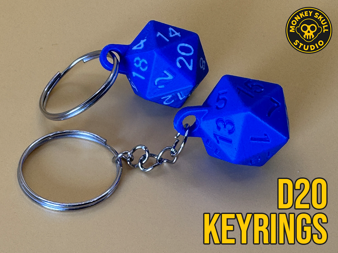 Precision D20 Keychain - AMS & Single Color