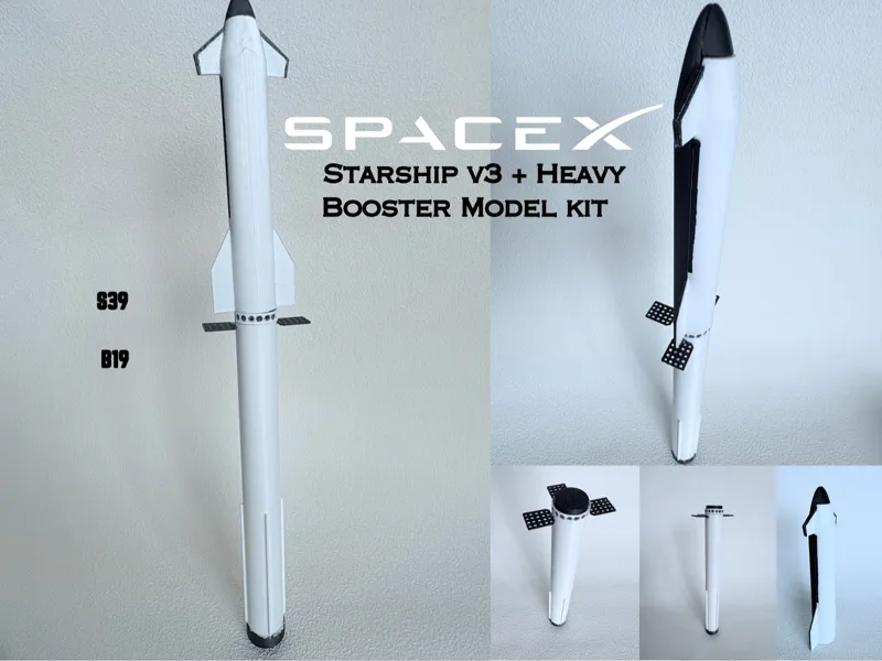Mini Starship Kit with Booster Desk Display Model 